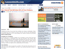 Tablet Screenshot of lessoninlife.com